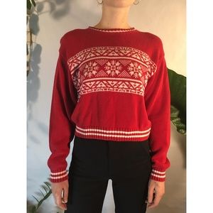 Vintage Cropped Sweater Size Medium